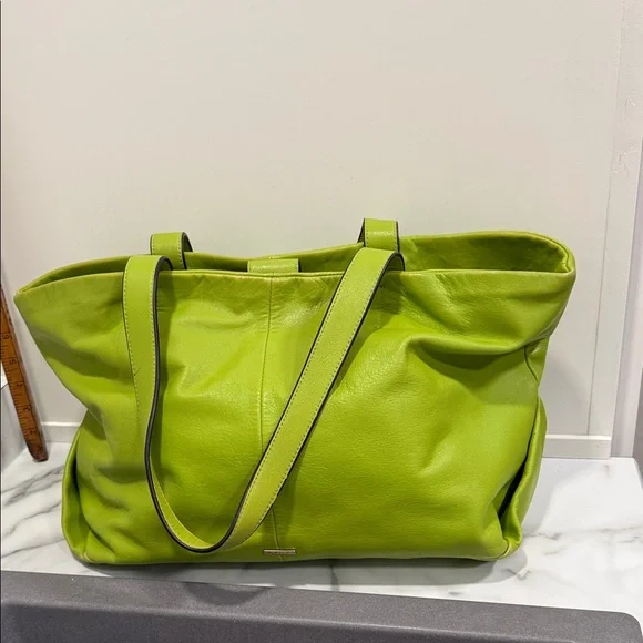 Vince Camuto Maryn Shoulder Tote Bag in the vibrant "Apple Buzz" green color - Picture 2 of 15